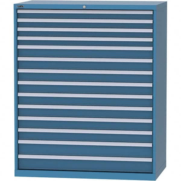 LISTA - 14 Drawer, 216 Compartment Bright Blue Steel Modular Storage Cabinet - All Tool & Supply