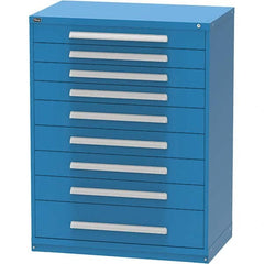 Vidmar - 9 Drawer, 45 Compartment Bright Blue Steel Modular Storage Cabinet - All Tool & Supply