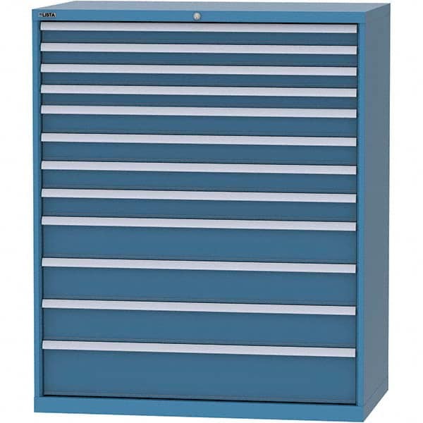 LISTA - 12 Drawer, 216 Compartment Bright Blue Steel Modular Storage Cabinet - All Tool & Supply