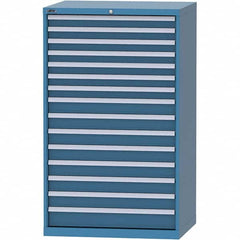 LISTA - 15 Drawer, 84 Compartment Bright Blue Steel Modular Storage Cabinet - All Tool & Supply