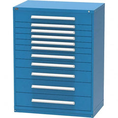 Vidmar - 11 Drawer, 45 Compartment Bright Blue Steel Modular Storage Cabinet - All Tool & Supply