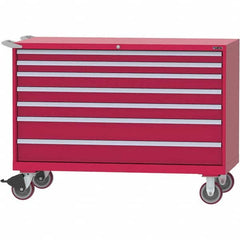 LISTA - 7 Drawer, 84 Compartment Red Steel Modular Storage Cabinet - All Tool & Supply