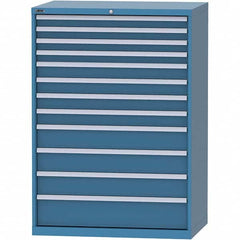 LISTA - 12 Drawer, 99 Compartment Bright Blue Steel Modular Storage Cabinet - All Tool & Supply