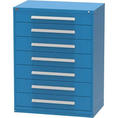 Vidmar - 7 Drawer, 45 Compartment Bright Blue Steel Modular Storage Cabinet - All Tool & Supply