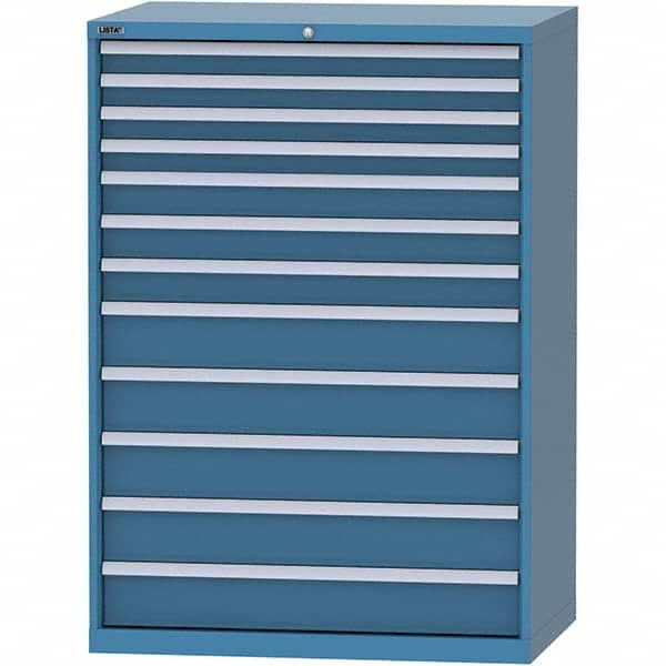 LISTA - 12 Drawer, 99 Compartment Bright Blue Steel Modular Storage Cabinet - All Tool & Supply