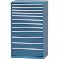 LISTA - 12 Drawer, 84 Compartment Bright Blue Steel Modular Storage Cabinet - All Tool & Supply