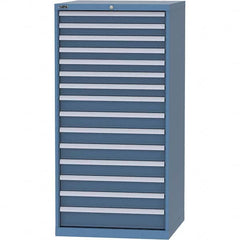 LISTA - 15 Drawer, 124 Compartment Bright Blue Steel Modular Storage Cabinet - All Tool & Supply