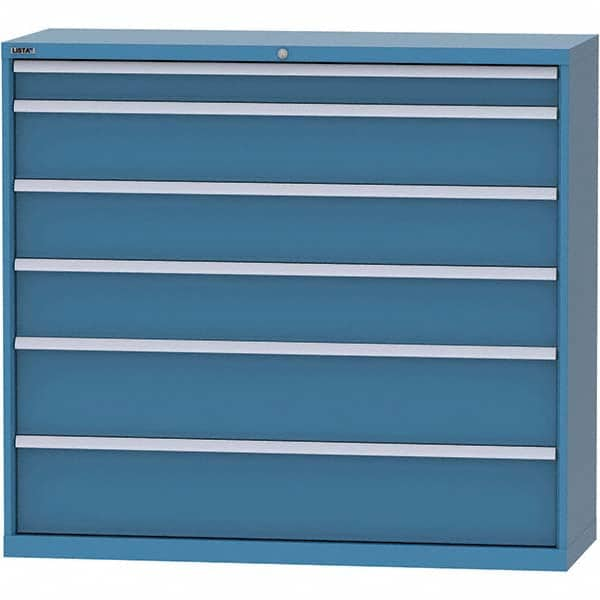 LISTA - 6 Drawer, 84 Compartment Bright Blue Steel Modular Storage Cabinet - All Tool & Supply