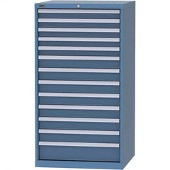 LISTA - 13 Drawer, 45 Compartment Bright Blue Steel Modular Storage Cabinet - All Tool & Supply