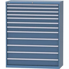 LISTA - 12 Drawer, 99 Compartment Bright Blue Steel Modular Storage Cabinet - All Tool & Supply