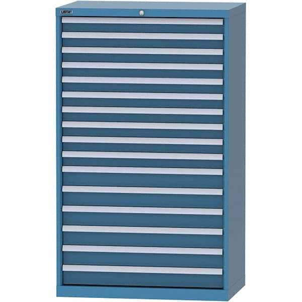 LISTA - 16 Drawer, 84 Compartment Bright Blue Steel Modular Storage Cabinet - All Tool & Supply