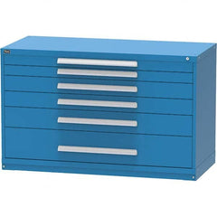 Vidmar - 6 Drawer, 45 Compartment Bright Blue Steel Modular Storage Cabinet - All Tool & Supply