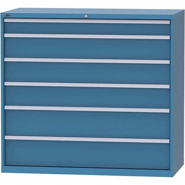 LISTA - 6 Drawer, 84 Compartment Bright Blue Steel Modular Storage Cabinet - All Tool & Supply