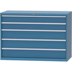 LISTA - 5 Drawer, 84 Compartment Bright Blue Steel Modular Storage Cabinet - All Tool & Supply