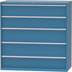 LISTA - 5 Drawer, 84 Compartment Bright Blue Steel Modular Storage Cabinet - All Tool & Supply