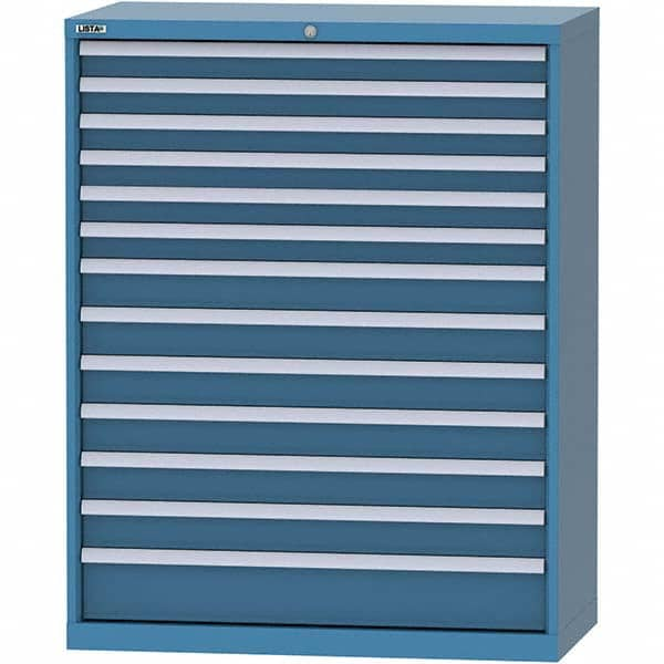 LISTA - 13 Drawer, 84 Compartment Bright Blue Steel Modular Storage Cabinet - All Tool & Supply