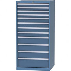 LISTA - 12 Drawer, 124 Compartment Bright Blue Steel Modular Storage Cabinet - All Tool & Supply