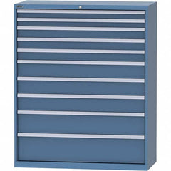 LISTA - 10 Drawer, 99 Compartment Bright Blue Steel Modular Storage Cabinet - All Tool & Supply