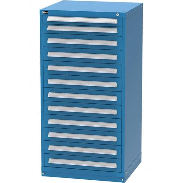 Vidmar - 12 Drawer Bright Blue Steel Modular Storage Cabinet - All Tool & Supply