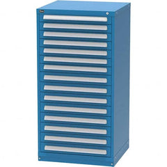 Vidmar - 15 Drawer, 344 Compartment Bright Blue Steel Modular Storage Cabinet - All Tool & Supply