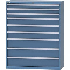 LISTA - 9 Drawer, 99 Compartment Bright Blue Steel Modular Storage Cabinet - All Tool & Supply