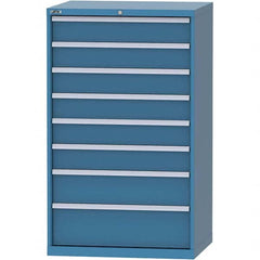 LISTA - 8 Drawer, 84 Compartment Bright Blue Steel Modular Storage Cabinet - All Tool & Supply