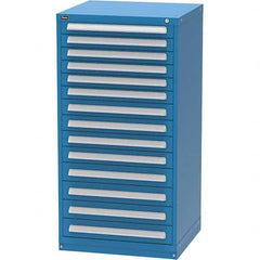 Vidmar - 14 Drawer Bright Blue Steel Modular Storage Cabinet - All Tool & Supply