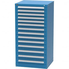 Vidmar - 14 Drawer, 344 Compartment Bright Blue Steel Modular Storage Cabinet - All Tool & Supply