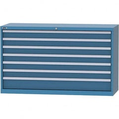 LISTA - 7 Drawer, 84 Compartment Bright Blue Steel Modular Storage Cabinet - All Tool & Supply