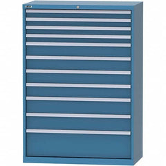 LISTA - 11 Drawer, 84 Compartment Bright Blue Steel Modular Storage Cabinet - All Tool & Supply