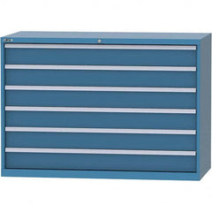 LISTA - 6 Drawer, 84 Compartment Bright Blue Steel Modular Storage Cabinet - All Tool & Supply