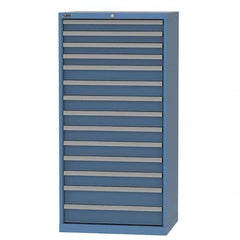 LISTA - 14 Drawer, 93 Compartment Bright Blue Steel Modular Storage Cabinet - All Tool & Supply