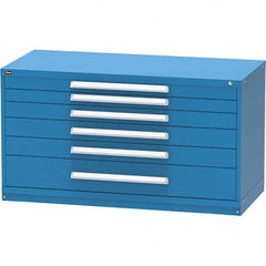 Vidmar - 6 Drawer, 45 Compartment Bright Blue Steel Modular Storage Cabinet - All Tool & Supply