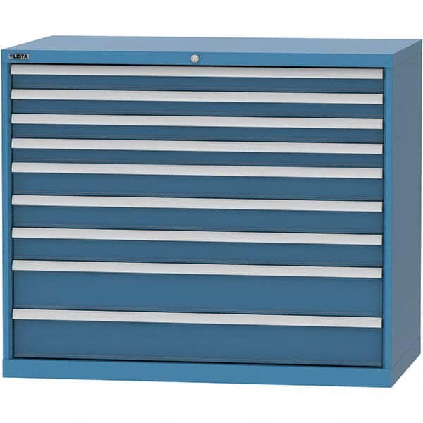 LISTA - 9 Drawer, 99 Compartment Bright Blue Steel Modular Storage Cabinet - All Tool & Supply