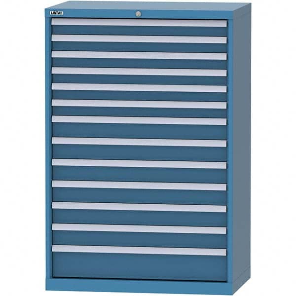 LISTA - 13 Drawer, 84 Compartment Bright Blue Steel Modular Storage Cabinet - All Tool & Supply