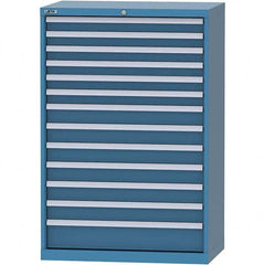 LISTA - 13 Drawer, 84 Compartment Bright Blue Steel Modular Storage Cabinet - All Tool & Supply