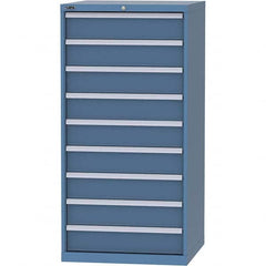 LISTA - 9 Drawer, 124 Compartment Bright Blue Steel Modular Storage Cabinet - All Tool & Supply