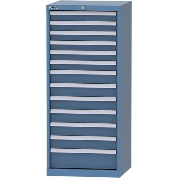 LISTA - 13 Drawer, 84 Compartment Bright Blue Steel Modular Storage Cabinet - All Tool & Supply