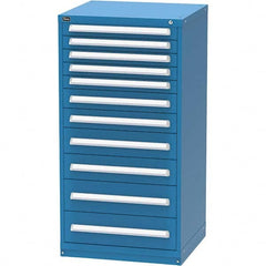 Vidmar - 11 Drawer, 60 Compartment Bright Blue Steel Modular Storage Cabinet - All Tool & Supply