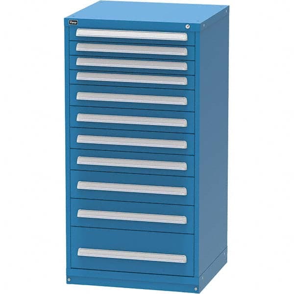 Vidmar - 11 Drawer, 60 Compartment Bright Blue Steel Modular Storage Cabinet - All Tool & Supply