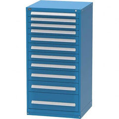 Vidmar - 11 Drawer, 60 Compartment Bright Blue Steel Modular Storage Cabinet - All Tool & Supply