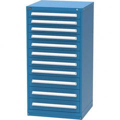 Vidmar - 11 Drawer, 124 Compartment Bright Blue Steel Modular Storage Cabinet - All Tool & Supply