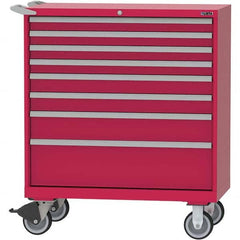 LISTA - 8 Drawer, 84 Compartment Red Steel Modular Storage Cabinet - All Tool & Supply