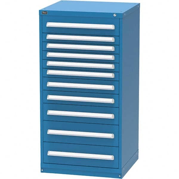 Vidmar - 11 Drawer, 60 Compartment Bright Blue Steel Modular Storage Cabinet - All Tool & Supply