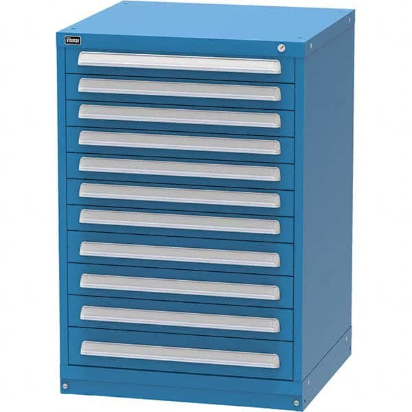 Vidmar - 11 Drawer, 344 Compartment Bright Blue Steel Modular Storage Cabinet - All Tool & Supply