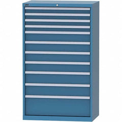 LISTA - 11 Drawer, 84 Compartment Bright Blue Steel Modular Storage Cabinet - All Tool & Supply