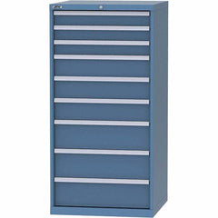 LISTA - 9 Drawer, 45 Compartment Bright Blue Steel Modular Storage Cabinet - All Tool & Supply