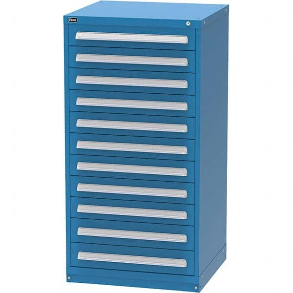 Vidmar - 11 Drawer, 344 Compartment Bright Blue Steel Modular Storage Cabinet - All Tool & Supply