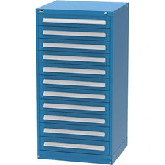 Vidmar - 11 Drawer, 344 Compartment Bright Blue Steel Modular Storage Cabinet - All Tool & Supply