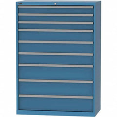 LISTA - 9 Drawer, 84 Compartment Bright Blue Steel Modular Storage Cabinet - All Tool & Supply